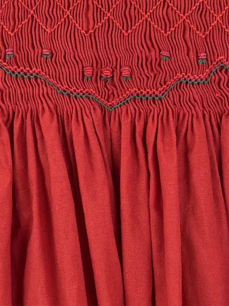 Vestido Trousseau Franzido Vermelho