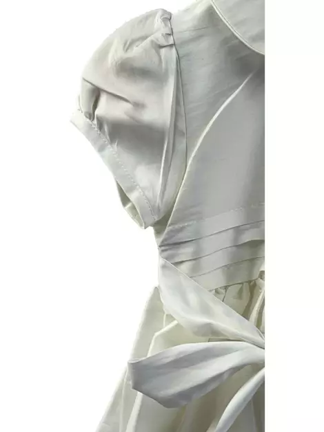 Vestido Trousseau texturizado Branco