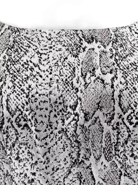 Vestido Tufi Duek Curto Animal Print Metalizado