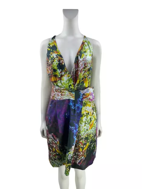 Vestido Tufi Duek Seda Estampada