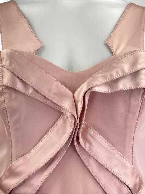 Vestido Tufi Duek Seda Rosa