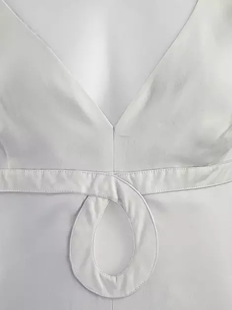 Vestido Valentino Seda Off-White