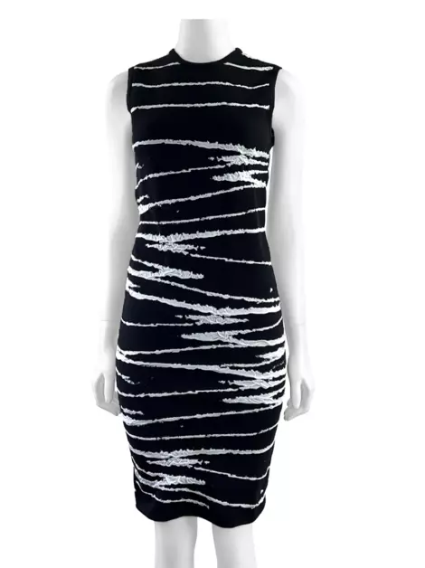 Vestido Versace Texturizado Bicolor