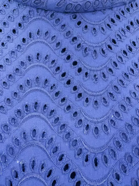 Vestido Victoria Beckham Bordado Azul