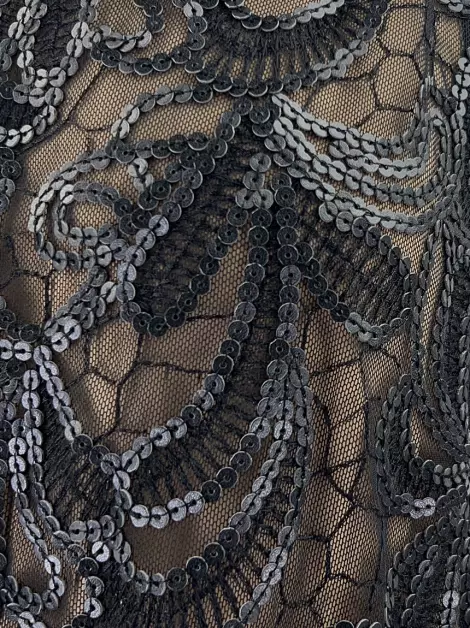 Vestido Vince Camuto Paetê Preto