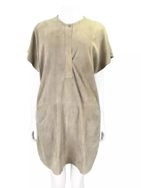 Vestido Vince. Suede Bege