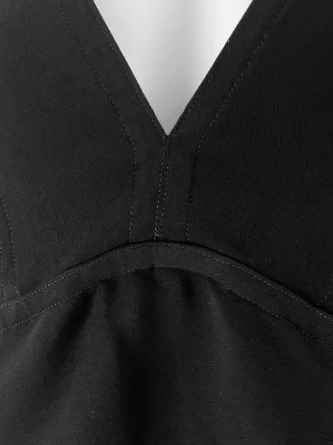 Vestido Yigal Azrouël Tecido Preto