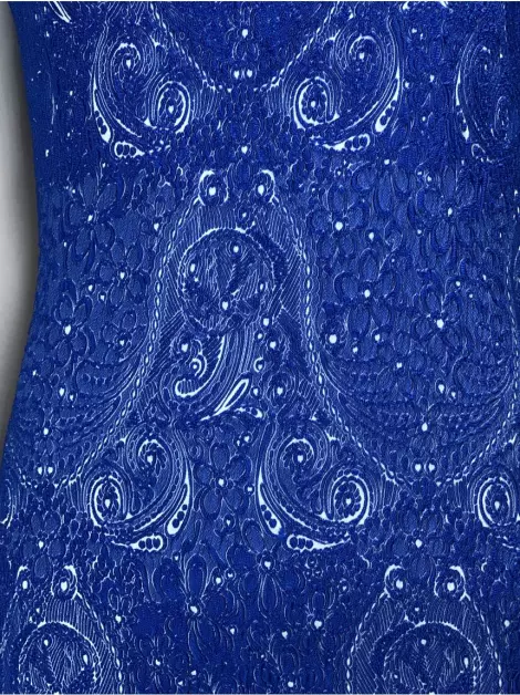 Vestido Yigal Azrouël Texturizado Azul
