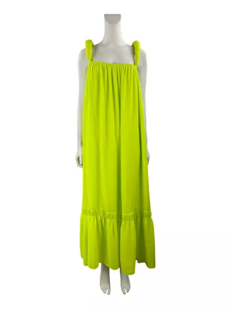 Vestido Zen Longo Verde Neon