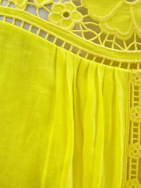 Vestido Zimmermann Linho Amarelo