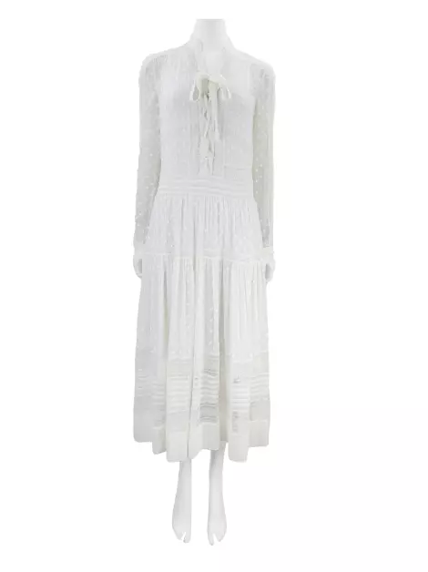Vestido Zimmermann Longo Off White