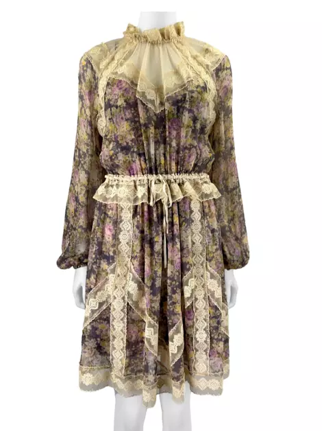 Vestido Zimmermann Seda Floral