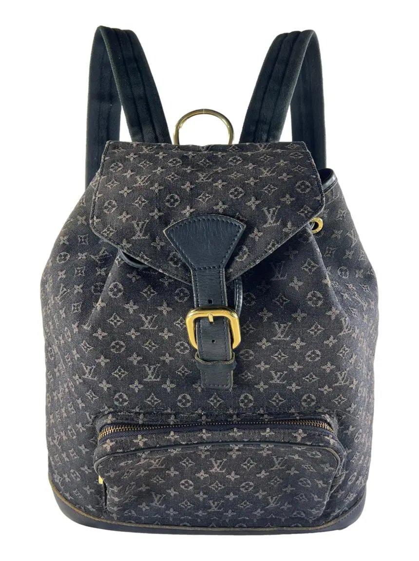 Mochila Louis Vuitton Montsouris Mini Lin Denim - DDEY3 Original