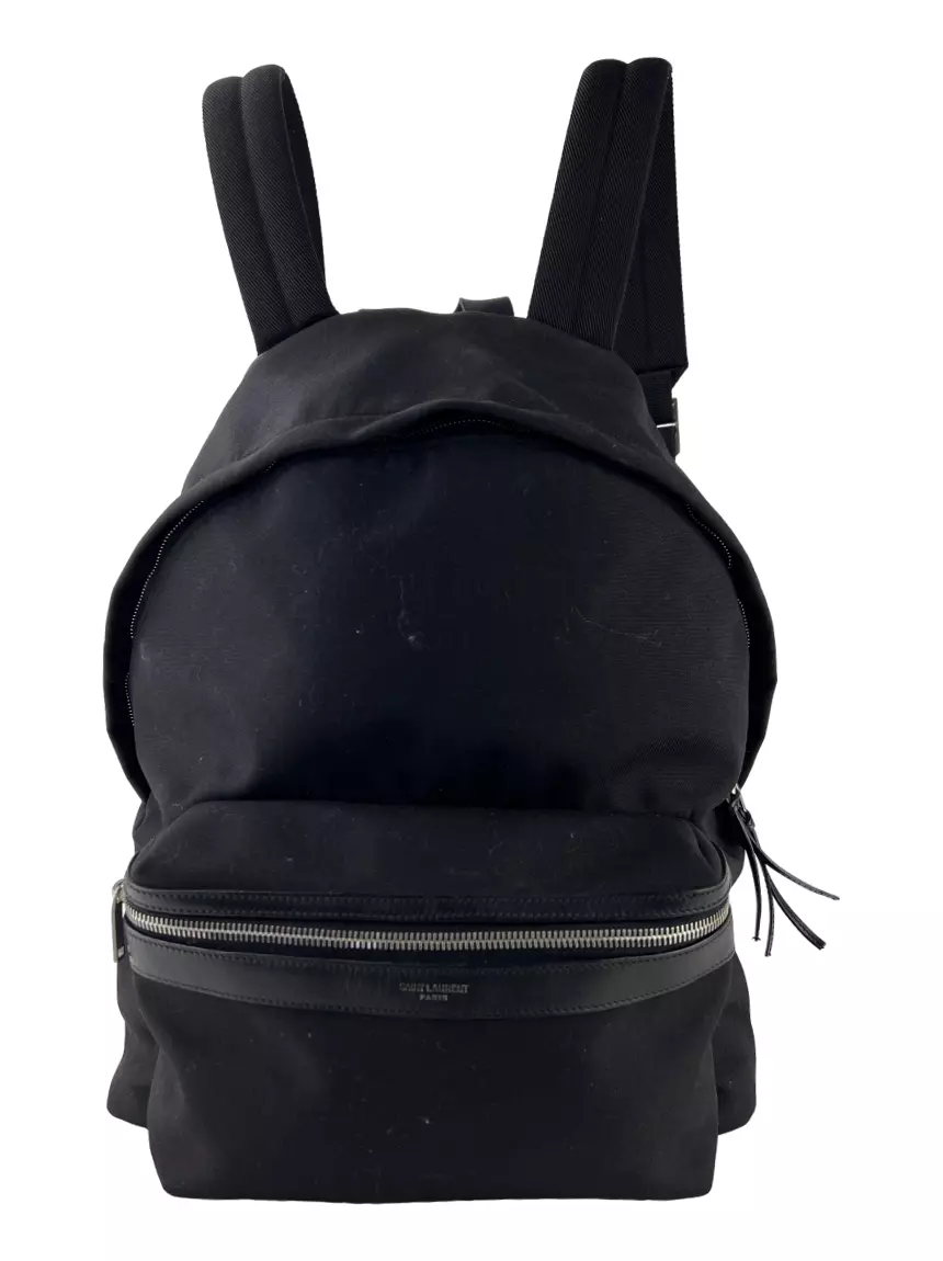 Mochila Yves Saint Laurent Canvas City Preto Original Etiqueta Unica