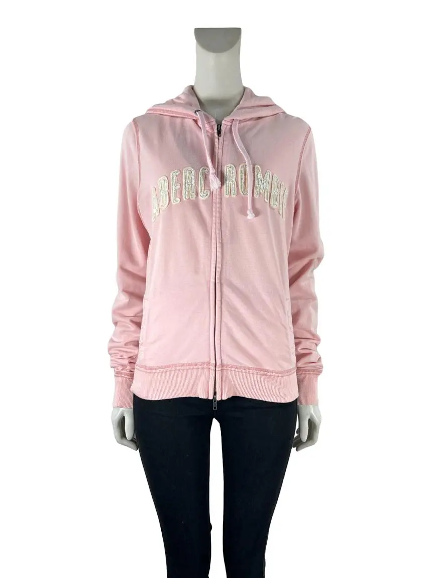 Moletom Abercrombie Fitch Logo Rosa RPX1912 Original