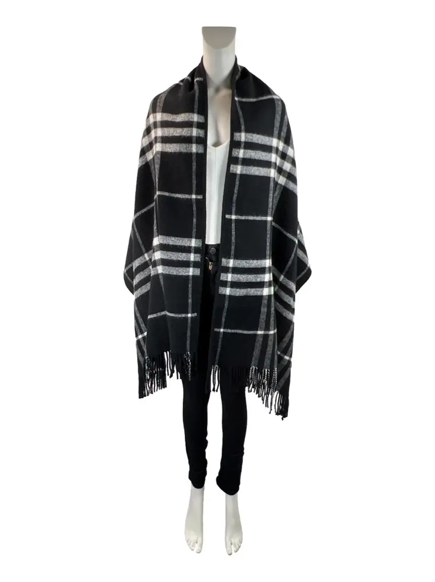 b331 専用 BURBERRY BLACK LABELノバチェック A4可 Pashmina Burberry Lã Xadrez - QBB315 Original | Etiqueta Única