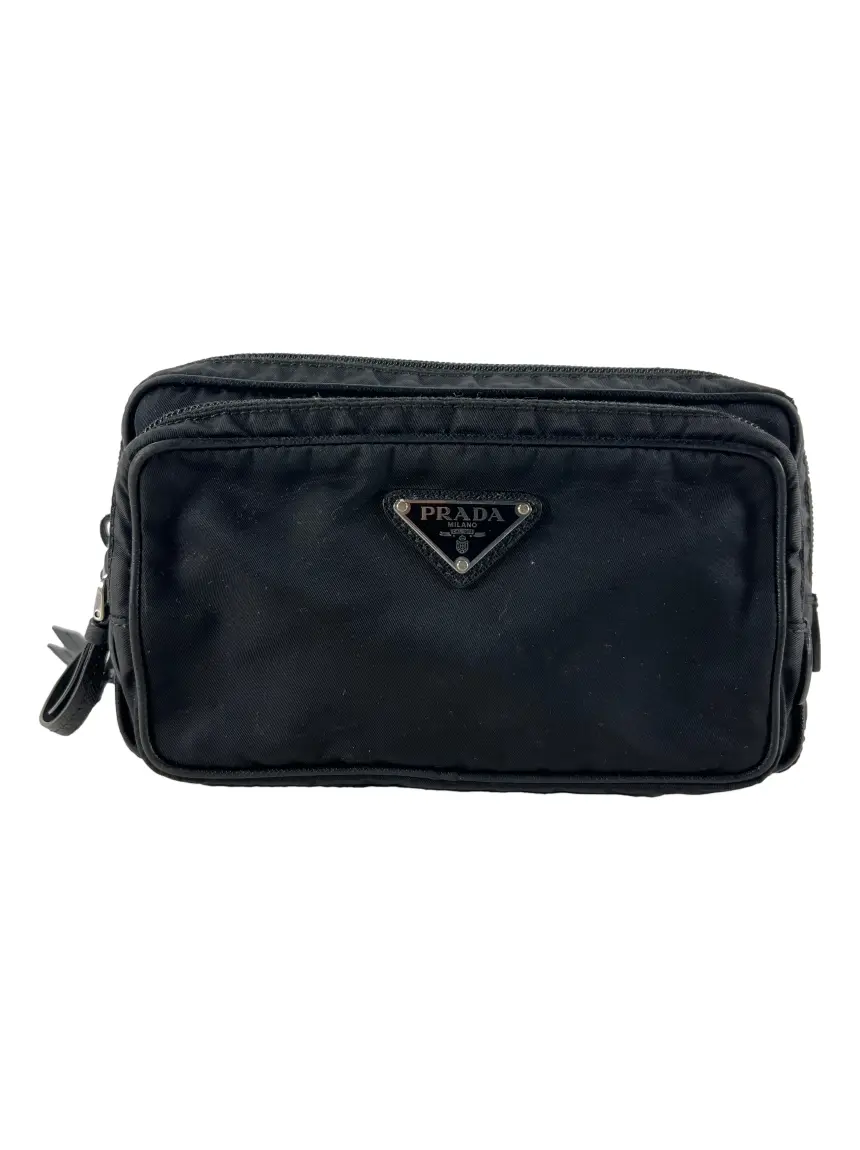 Pochete Prada Belt Bag Nylon Preto - DEOK2 Original | Etiqueta Única