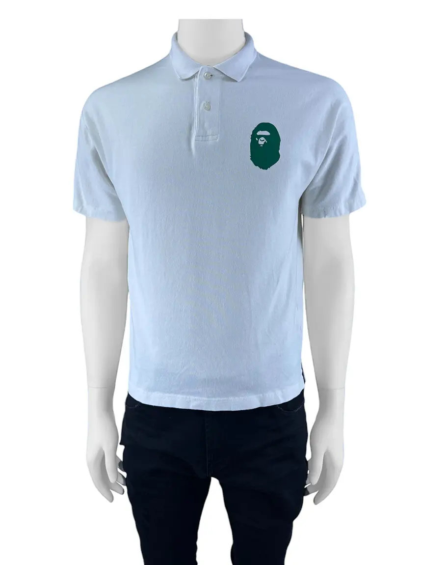 Polo A BATHING APE Logo Off White - AHAV107 Original | Etiqueta Única