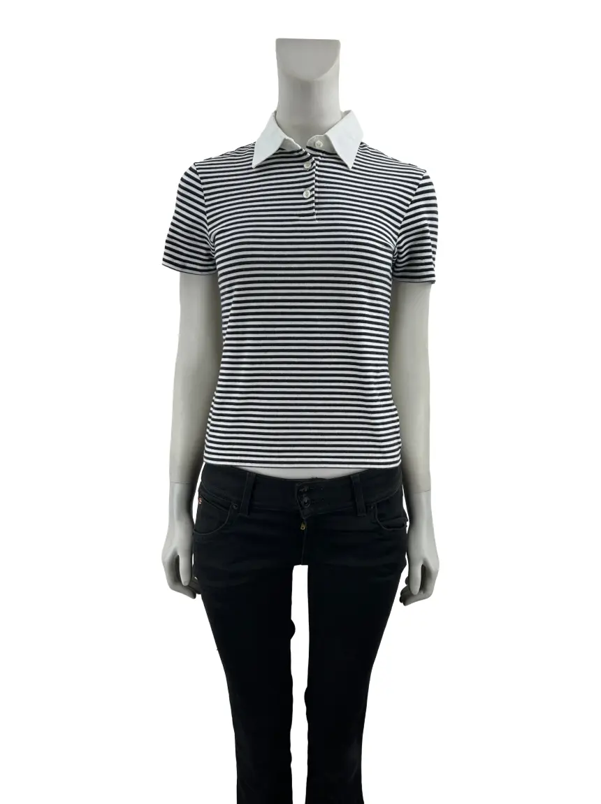 Polo Burberry Listrado Bicolor Original Etiqueta Unica