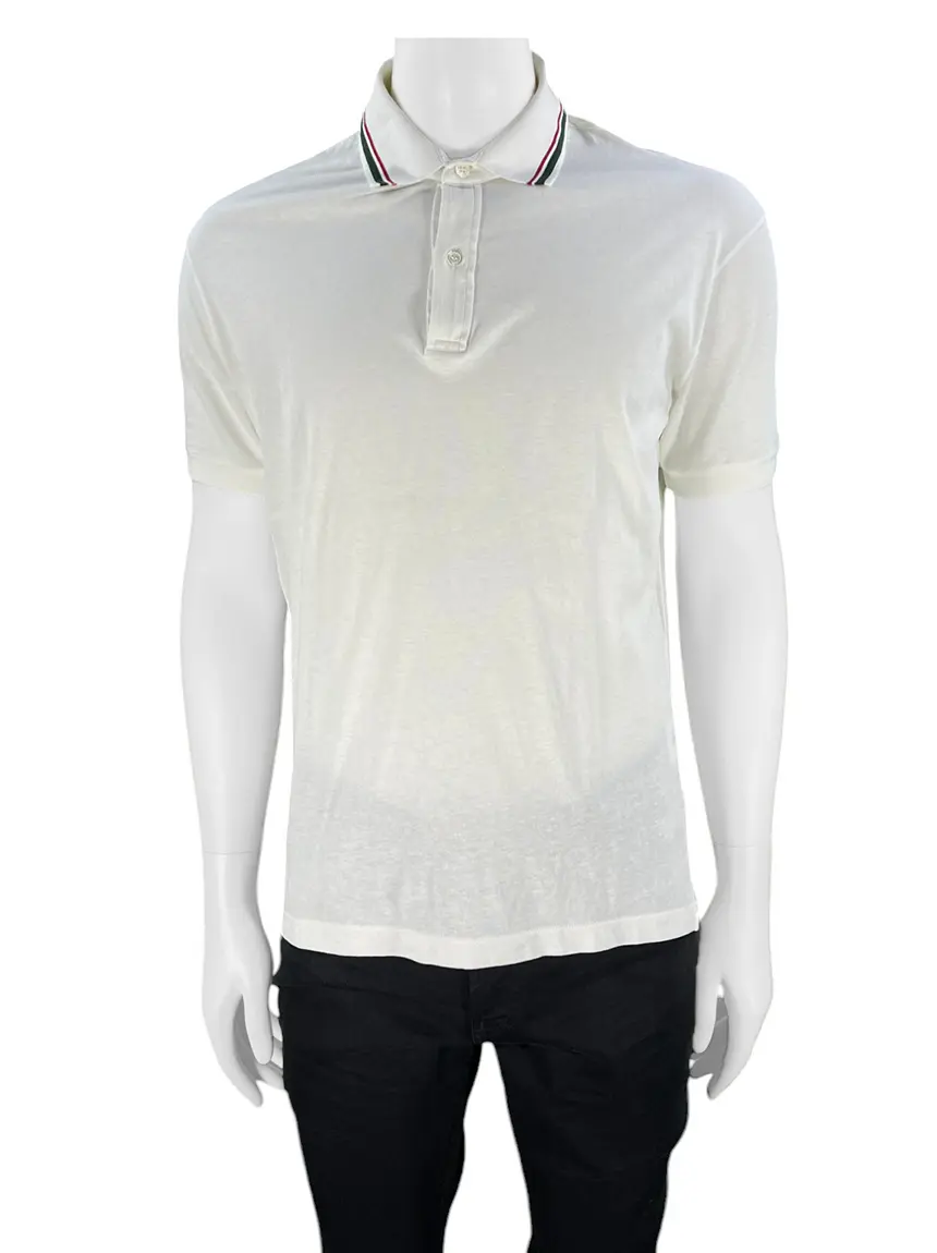 Polo Gucci Tecido Branco - MDQ165 Original | Etiqueta Única