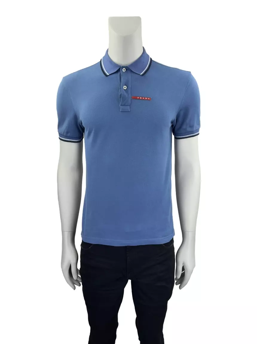 Polo Prada Tecido Azul - QFH54 Original | Etiqueta Única
