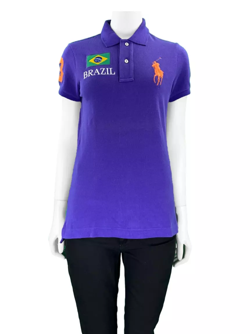 Polo Ralph Lauren Tecido Roxo Original Etiqueta Unica