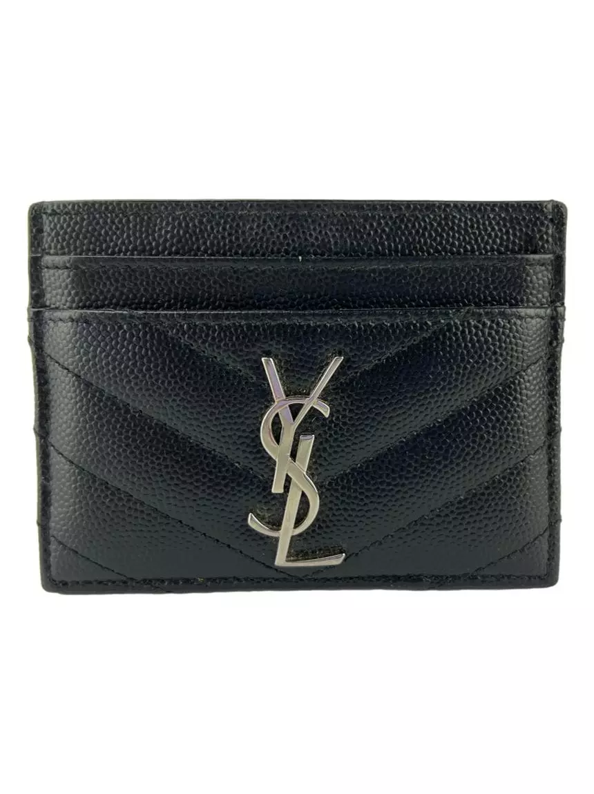 Porta Cartões Yves Saint Laurent Chevron Preto - AEYZ3 Original