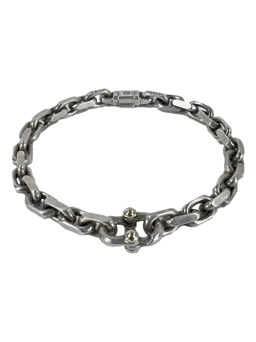 Pulseira Tiffany & Co. Narrow Makers Chain Link Prata - CTZF29 Original |  Etiqueta Única