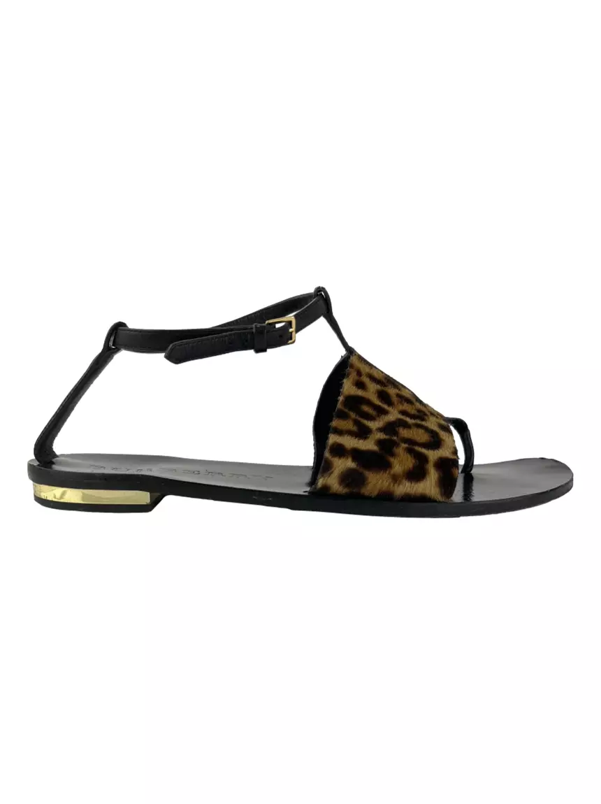 Rasteira Burberry Tiras Cavalino Animal Print Original AYF24