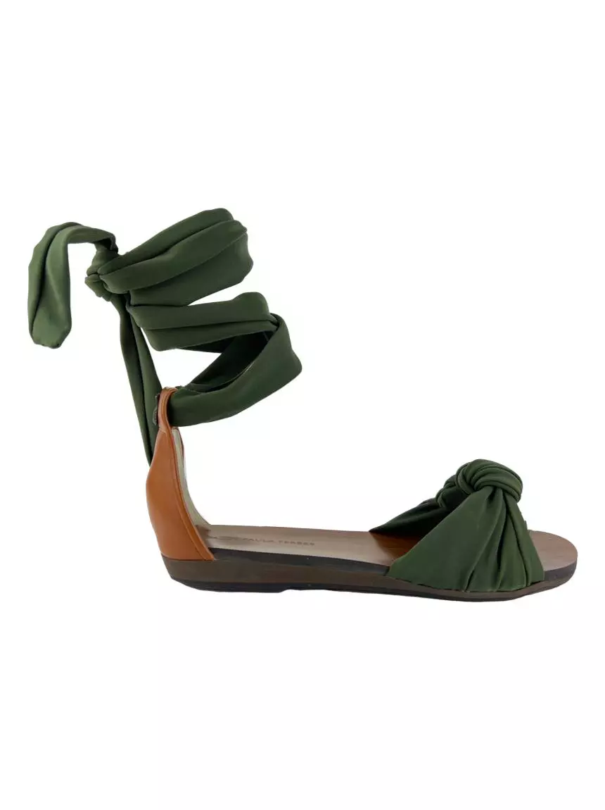 Rasteira Paula Ferber Amarração Verde Original - MIY87 | Etiqueta Única