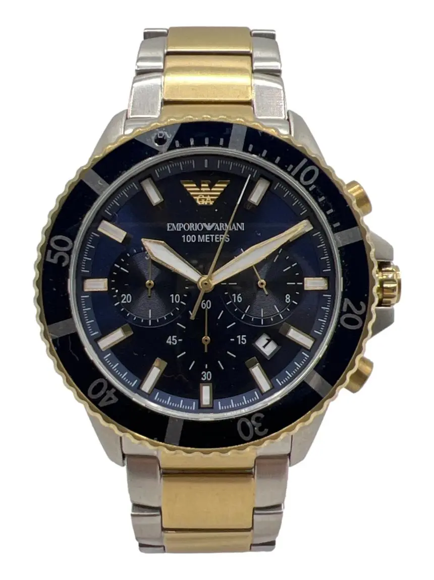 【ミラノ購入】EMPORIO ARMANI ラムレザー2010 アーカイブ Relógio Emporio Armani AR-11362 Dourado - AGWJ74 Original