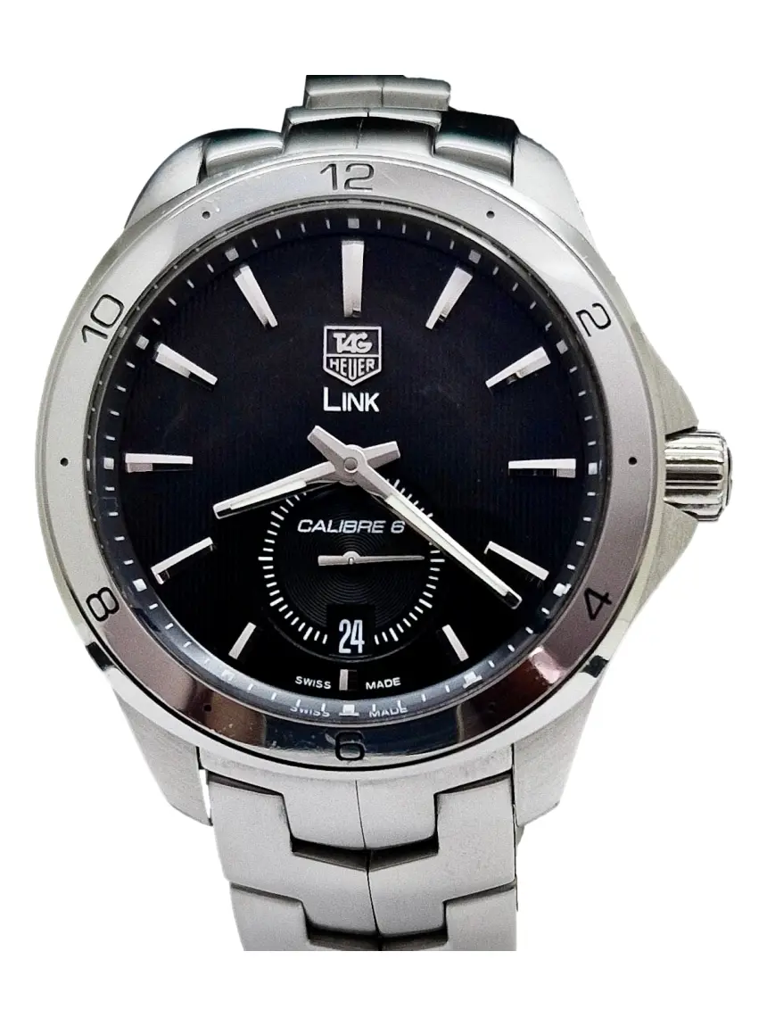 TAG Heuer Link Calibre 6 自動巻き Relógio Tag Heuer Link Calibre 6 Black Dial Automático - MGK560