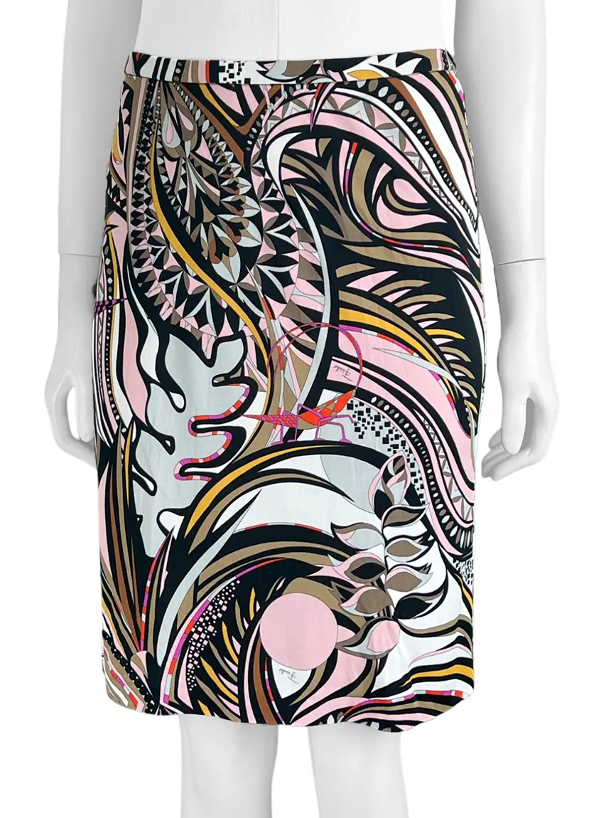 Saia Emilio Pucci Tecido Estampada - DPA46 Original | Etiqueta Única