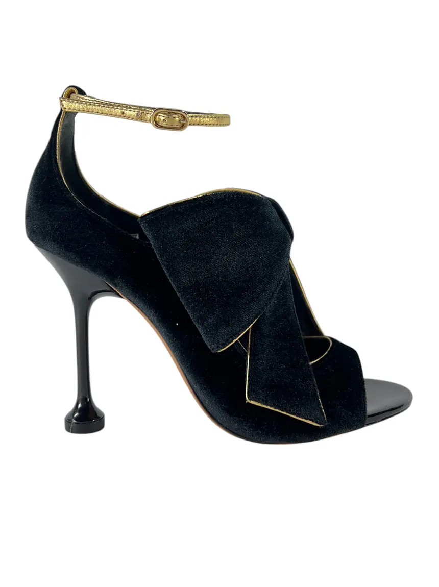 Alexander21 (リムW.chr.shcmid) Sandália Alexandre Birman Lupita Laço Preto - CVVN128 Original