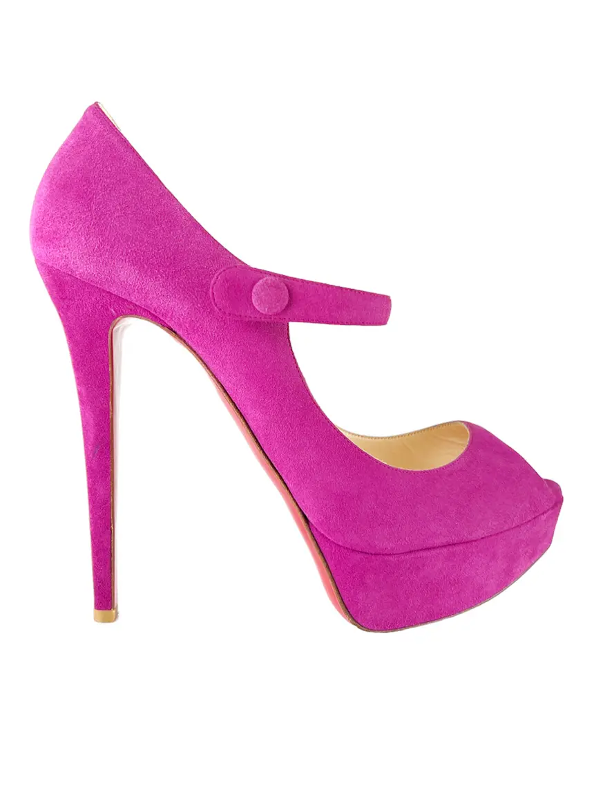 Sandália Christian Louboutin Bana Mary Jane Roxo - CJMH83 Original