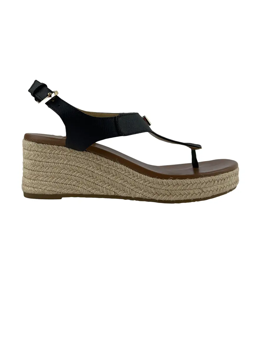 Sandália Michael Michael Kors Espadrille Logo Preto CFIM36