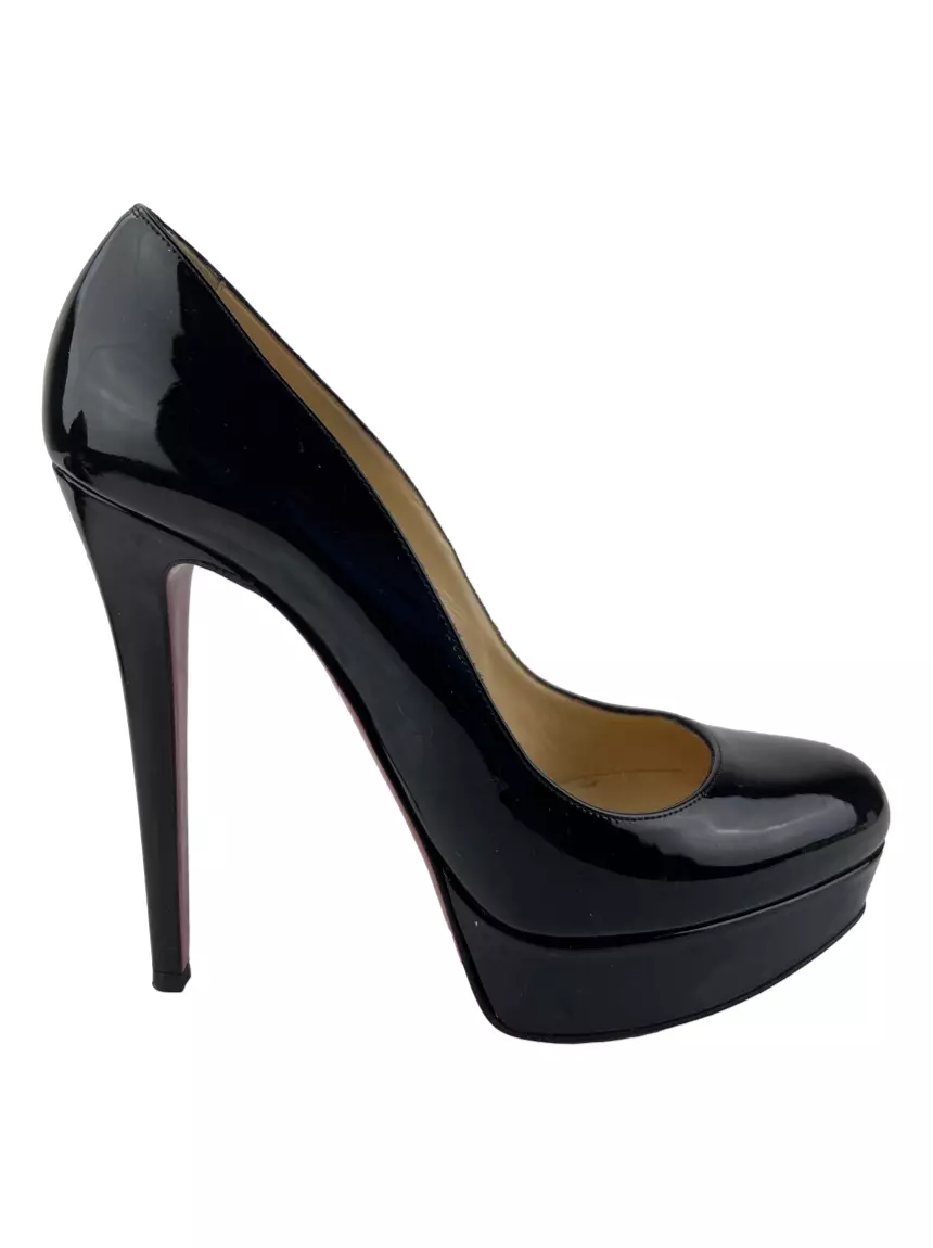 Christian Louboutin Bianca 140ブラック 37.5 Sapato de Salto Christian Louboutin Bianca 140 Preto - AFJA1