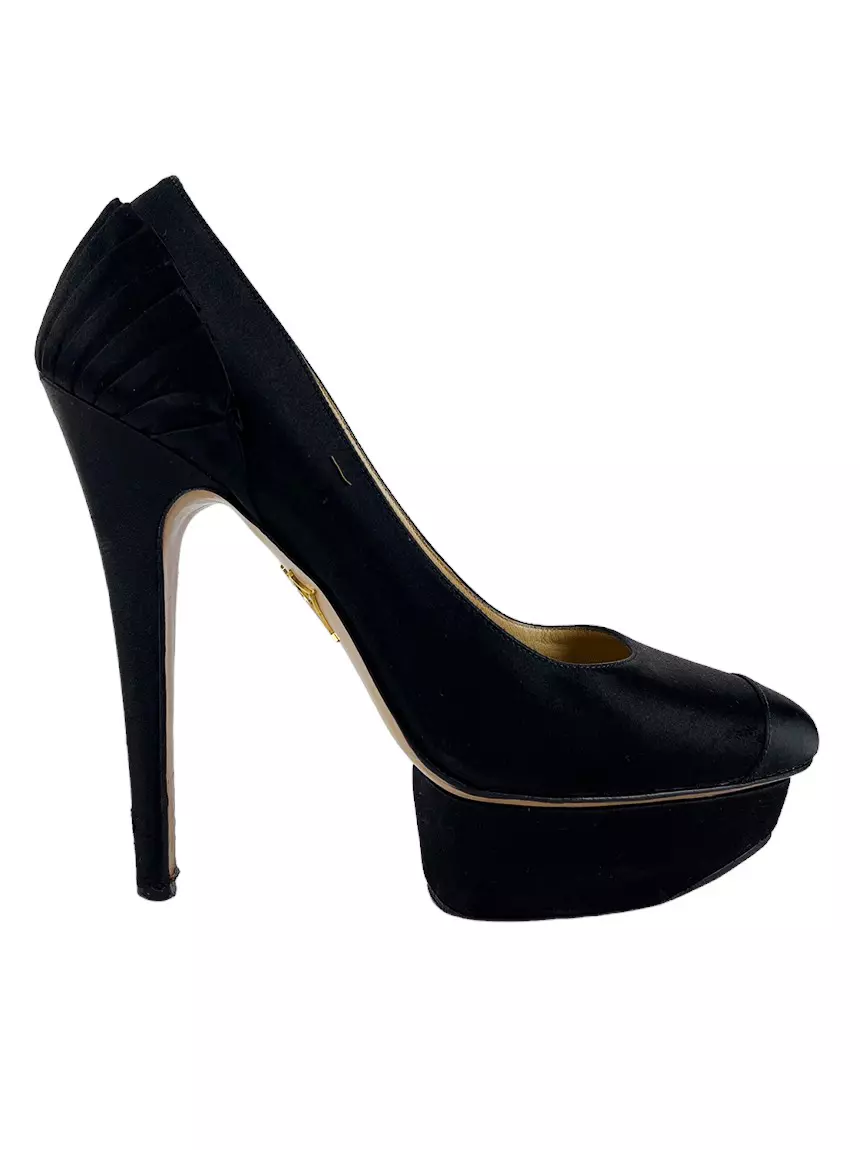 Scarpin Charlotte Olympia Paloma Preto KFH416 Original