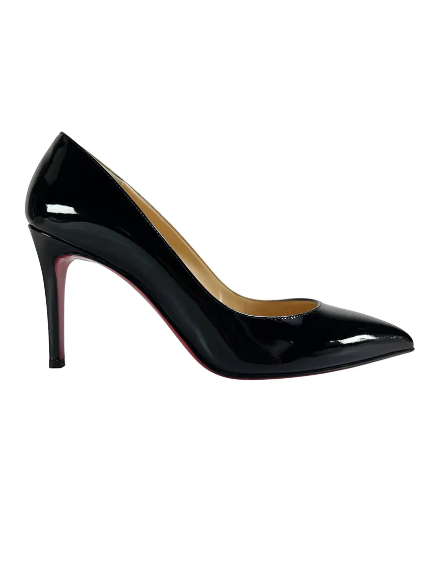 Scarpin Christian Louboutin Pigalle 85 Verniz Preto - CZIC1