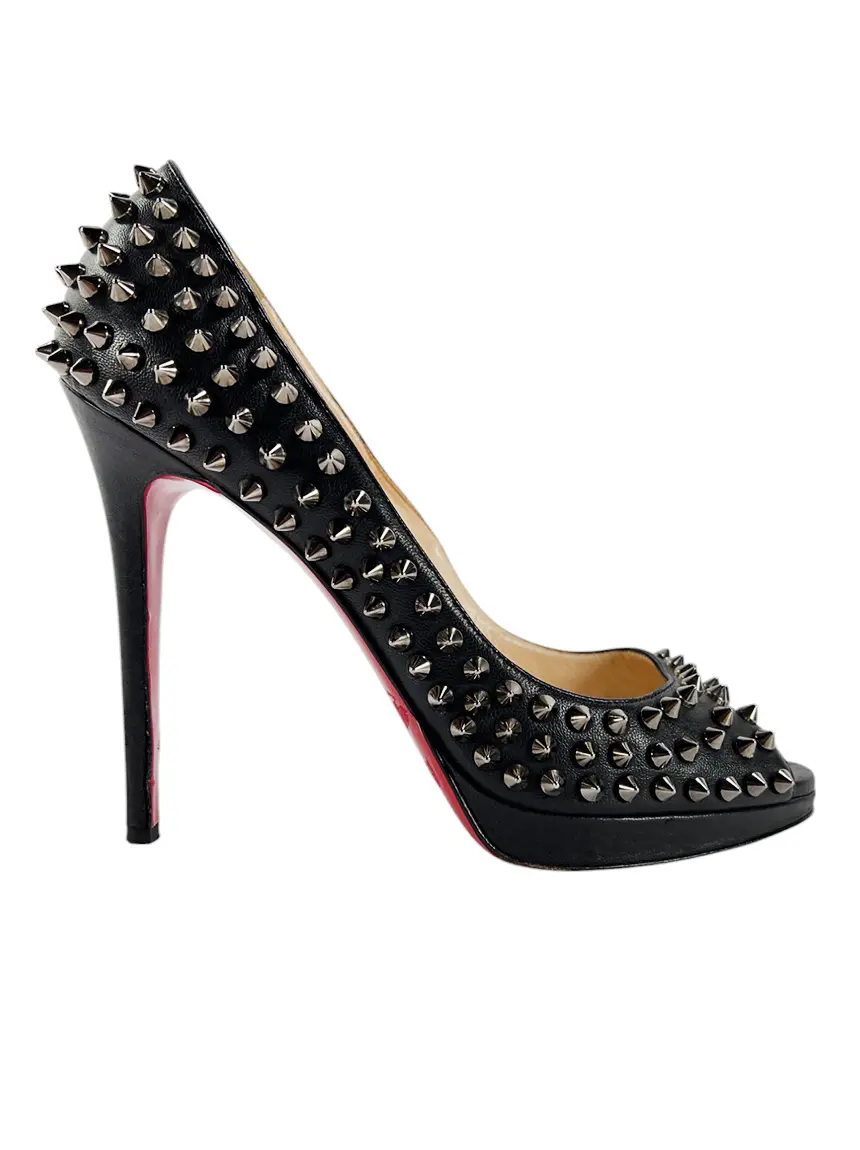 Scarpin Christian Louboutin Yolanda Spikes Preto CSSK16 Original - Main Image