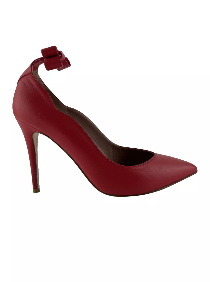 Scarpin vermelho hot sale com laço