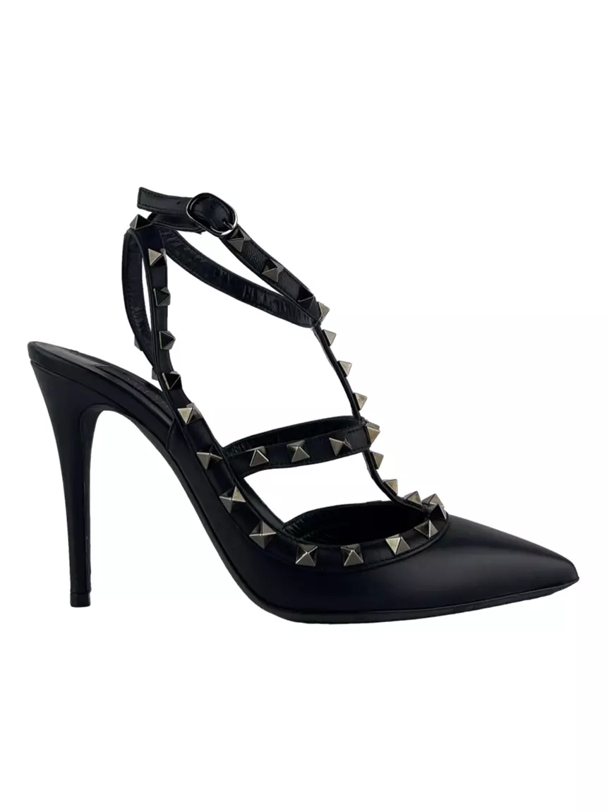 Valentino Rockstud Noir ブラックハイヒール 39 scarpin-valentino-noir-