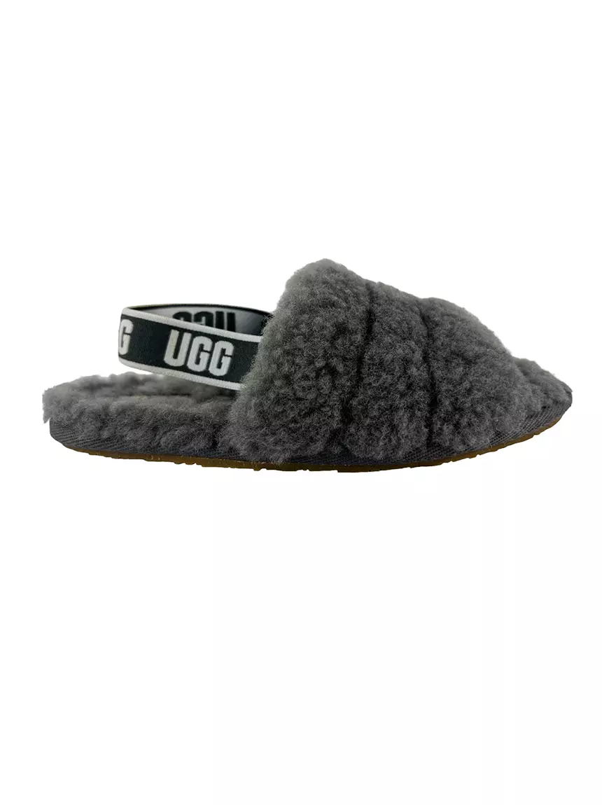 Slipper UGG Fluff Yeah Cinza - CGFY2 Original | Etiqueta Única