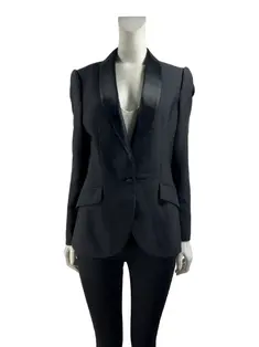 ALEXANDER McQUEEN 装飾付きラペルブラザー　46 Blazers Alexander McQueen Original no Brasil com Preço de Outlet