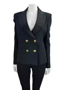 Blazer Balmain Clássico Preto - DZB610 Original | Etiqueta Única