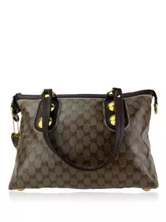 Bolsa Tote Gucci Interlocking G Fake/Not Marrom - CNN206 Original