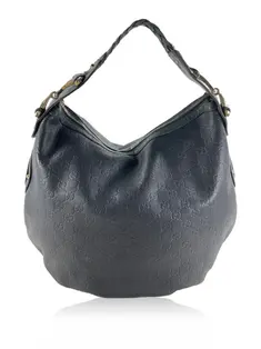 Bolsa Hobo Gucci G Wave Preta - CDGD1 Original | Etiqueta Única