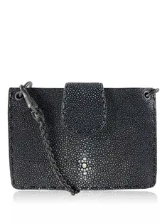 Bolsa Tiracolo Bottega Veneta Midnight Intrecciato Snakeskin Mini