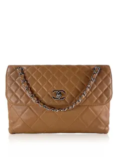Bolsa Tiracolo Chanel Chocolate Bar East West Marrom - CDSN10