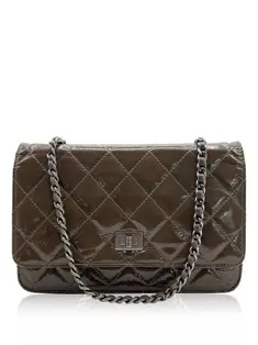 Bolsa Tiracolo Chanel WOC CC Verniz Bronze - CCCQ2 Original